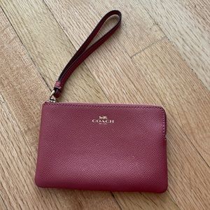 Pink Coach Wristlet Wallet